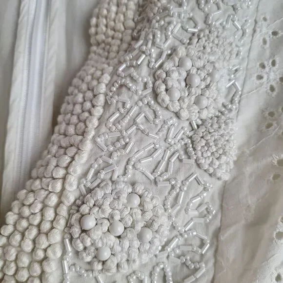 $910 ALEXIS Hedda Embellished Eyelet Maxi Dress Gown Sz XS Boho Bridal R… - Picture 12 of 16